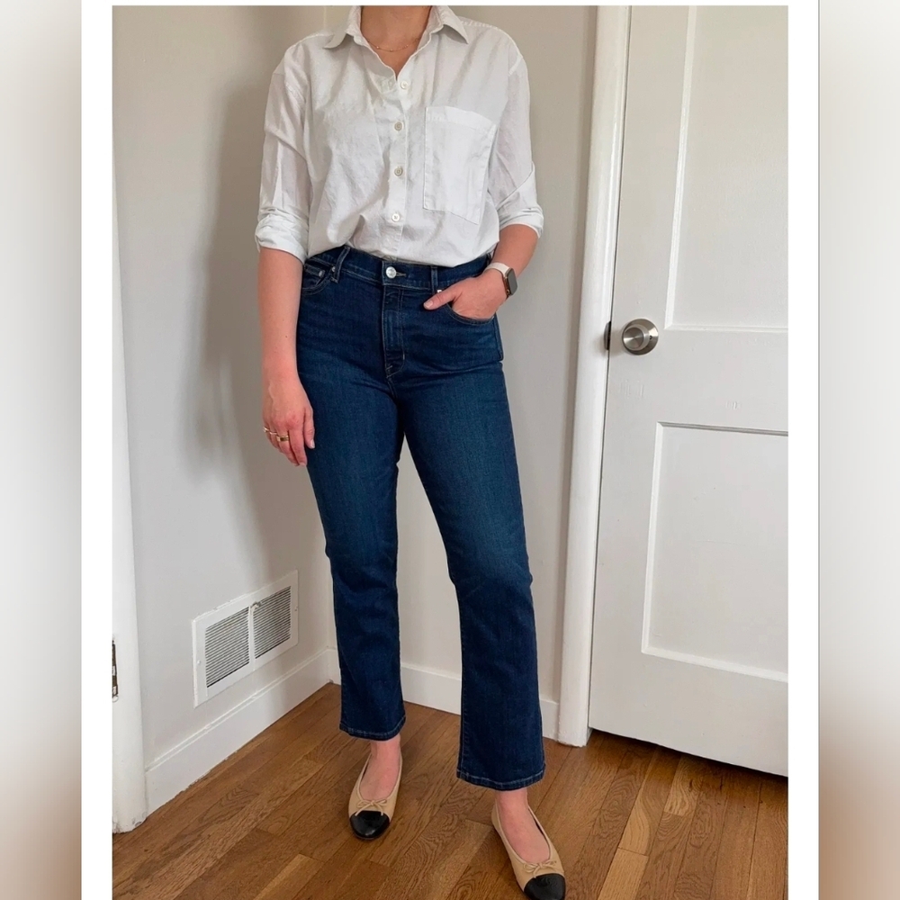 AYR Dark Blue Straight Leg Jeans